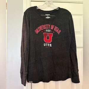 Utah Utes Dark Gray Feminine Spirit Jersey Sportswear Activewear Game-day Size M